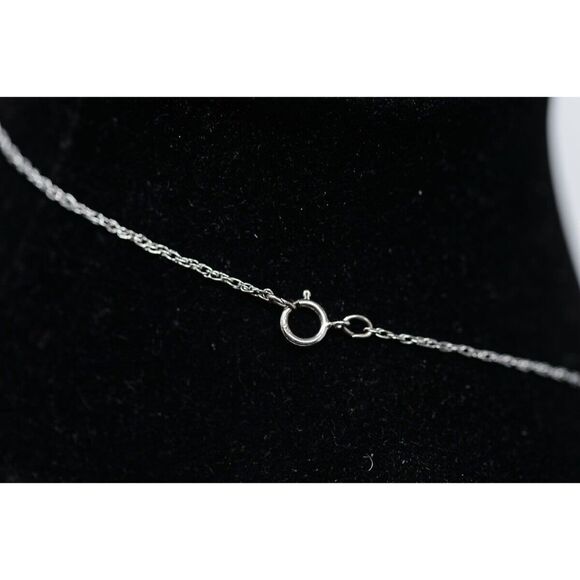Sterling Silver Cross Infinity Cubic Zerconia Necklace 18" Chain Religious - Picture 5 of 6